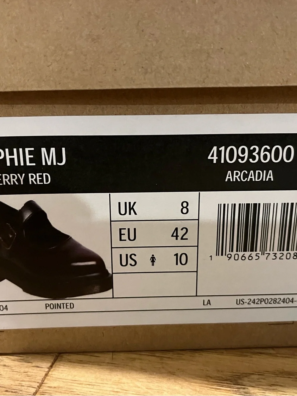 Dr. Martens Patent Mary Jane Shoes in Cherry Red - Picture 5 of 5